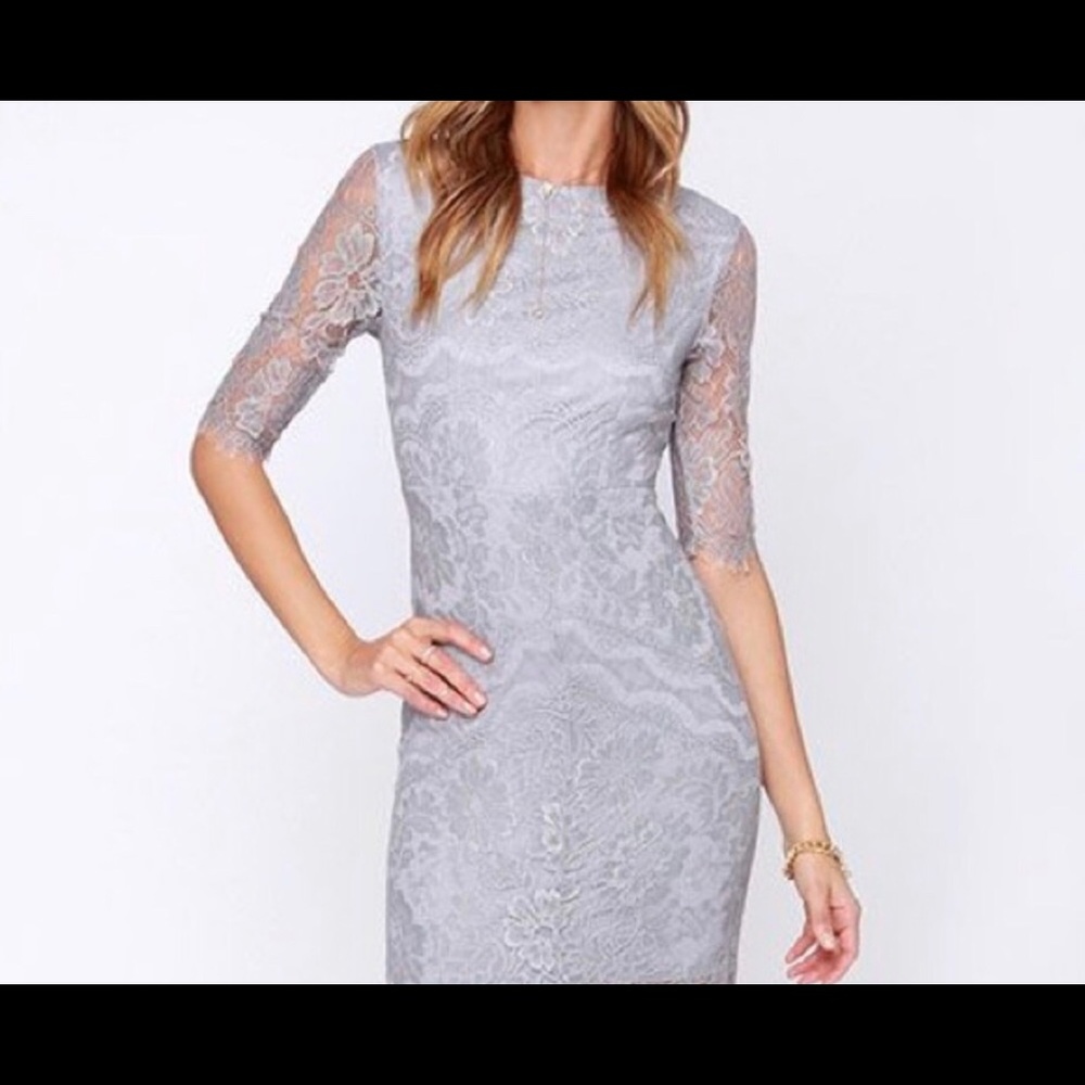 Grey Lace Dress
